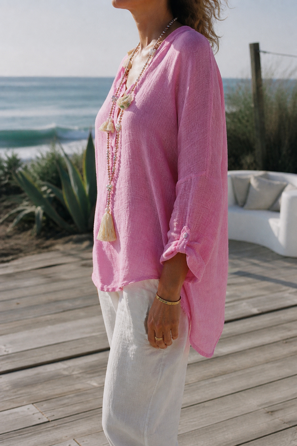 Elodie Relaxed Linen Shirt | Women's Everyday Button-Up Top