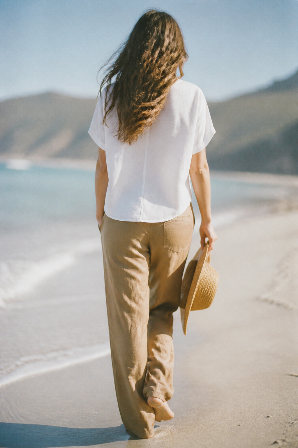 Della Drawstring Wide-Leg Pants | Women's Relaxed Linen Trousers