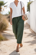 Harper Relaxed Straight Pants | Women's Everyday Cotton Trousers