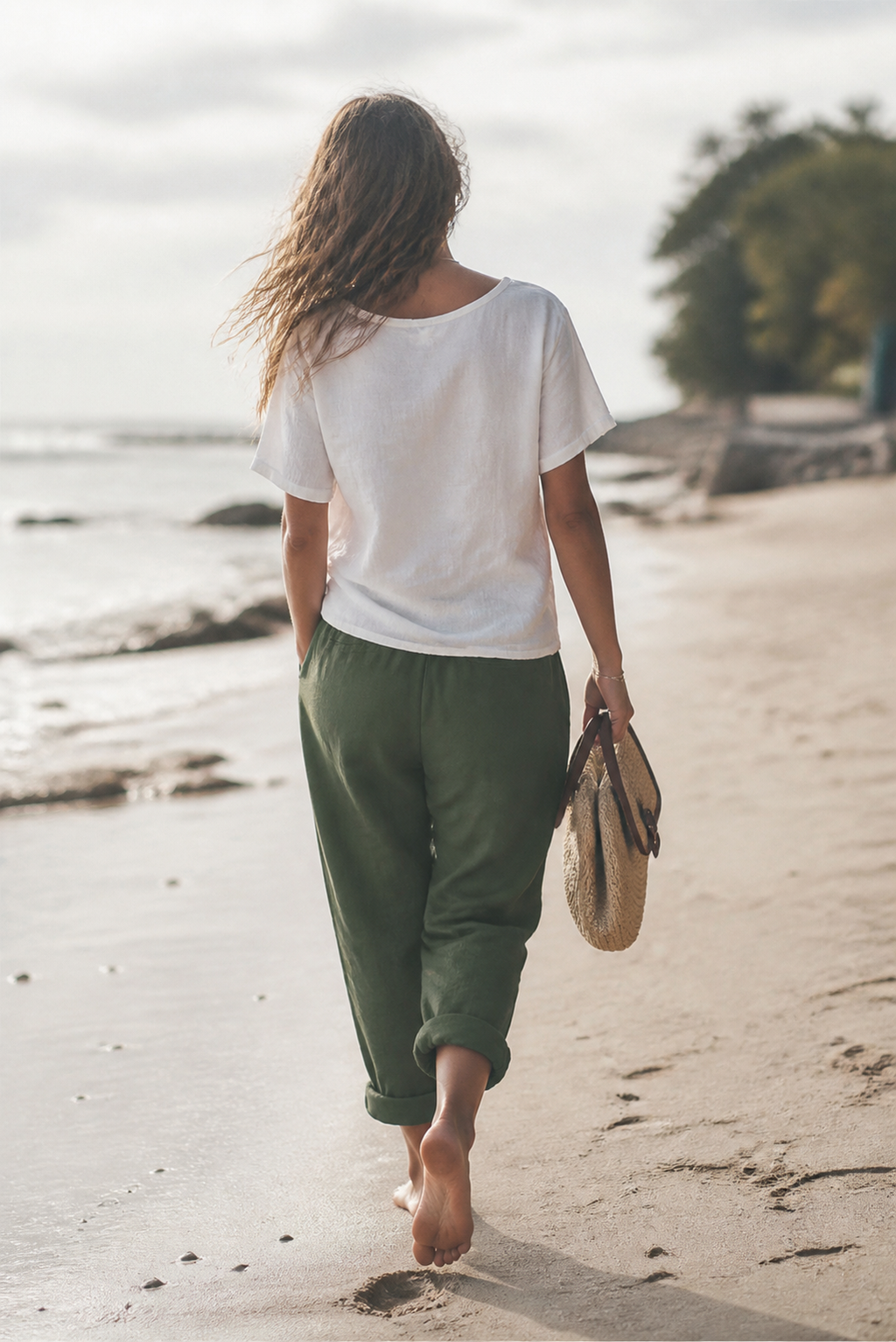 Harper Relaxed Straight Pants | Women's Everyday Cotton Trousers