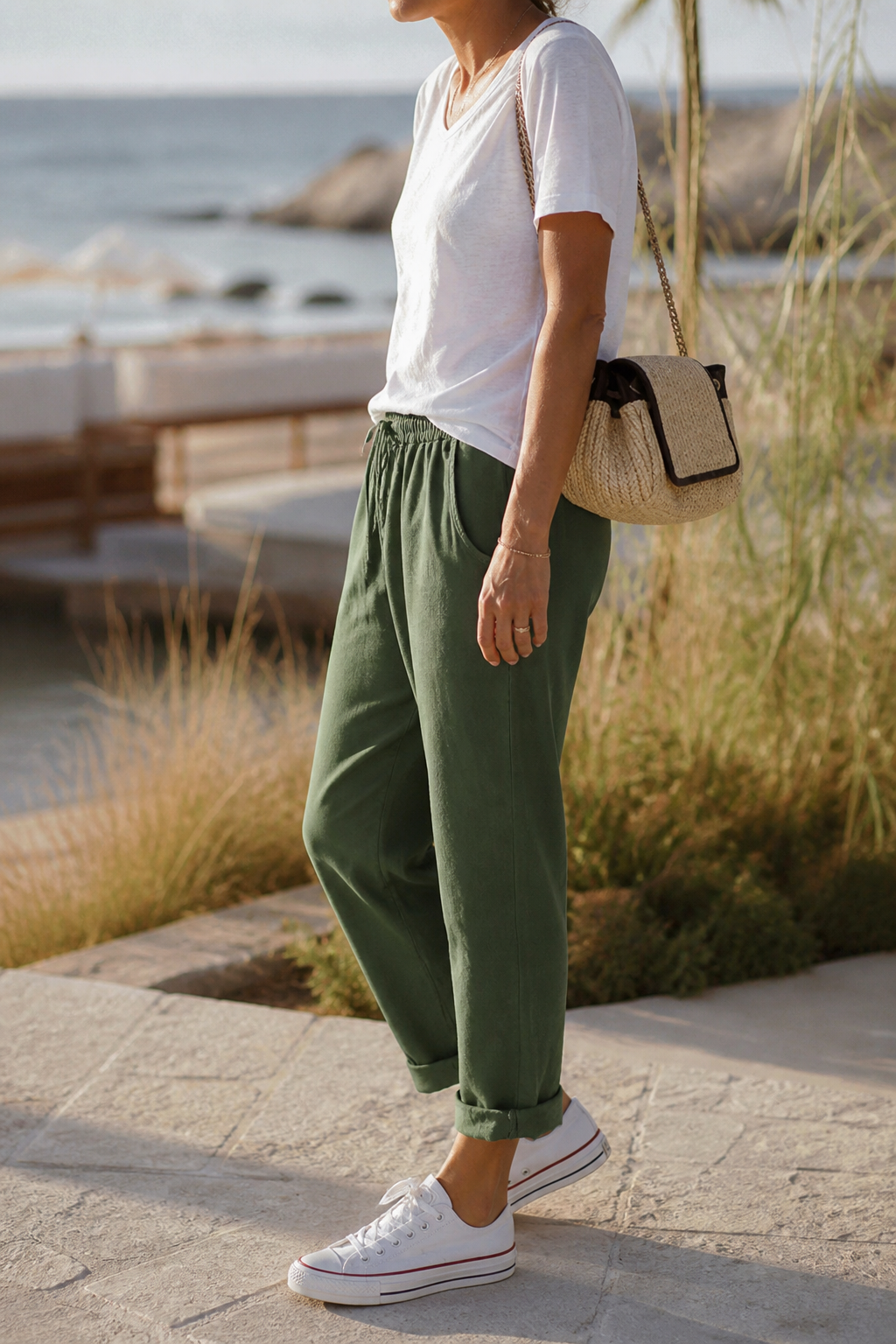 Harper Relaxed Straight Pants | Women's Everyday Cotton Trousers