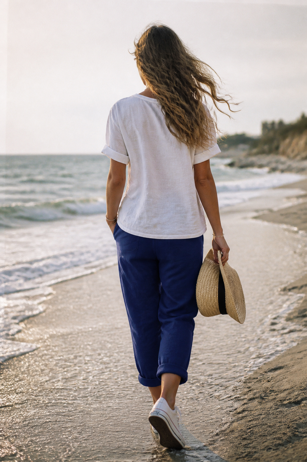 Harper Relaxed Straight Pants | Women's Everyday Cotton Trousers