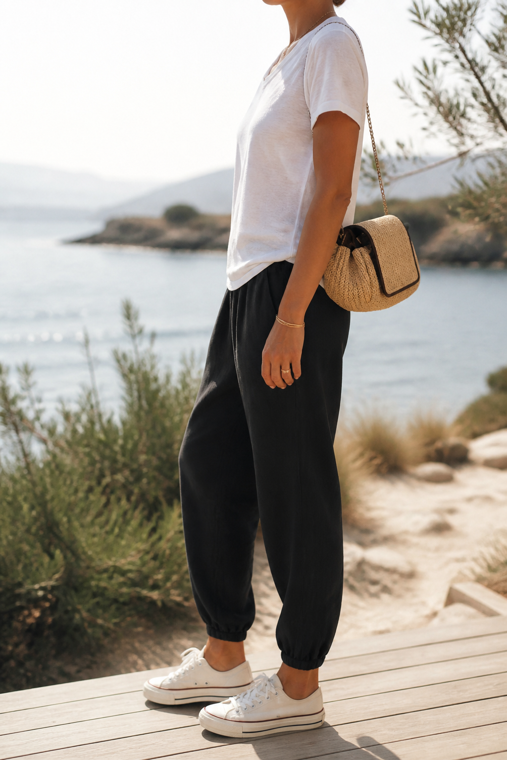 Harper Relaxed Straight Pants | Women's Everyday Cotton Trousers