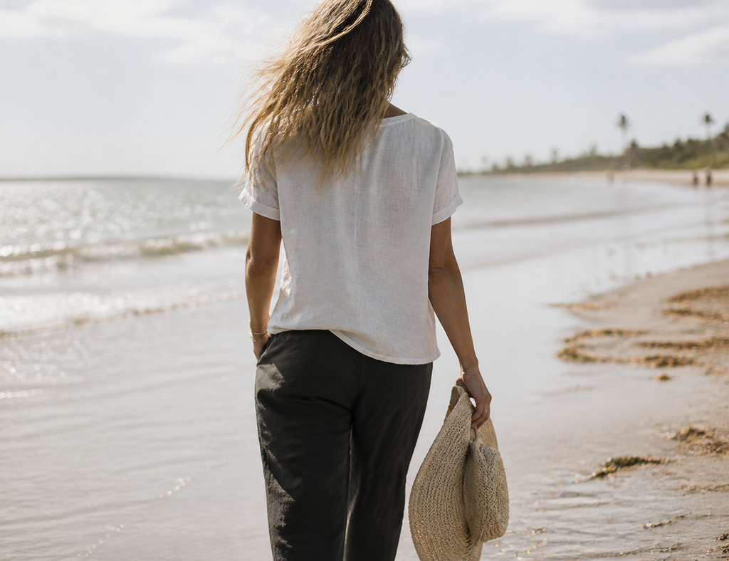 Harper Relaxed Straight Pants | Women's Everyday Cotton Trousers