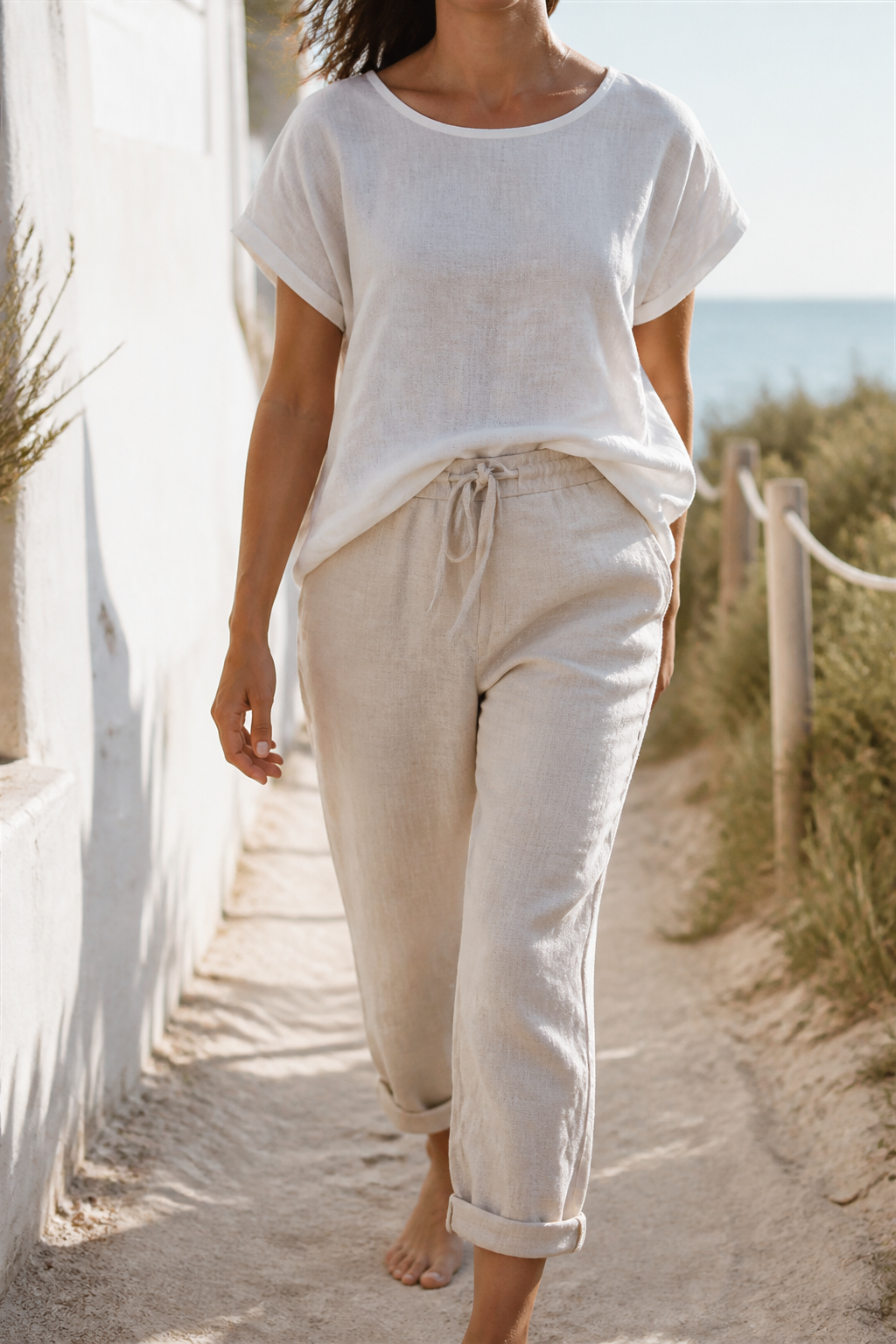 Harper Relaxed Straight Pants | Women's Everyday Cotton Trousers