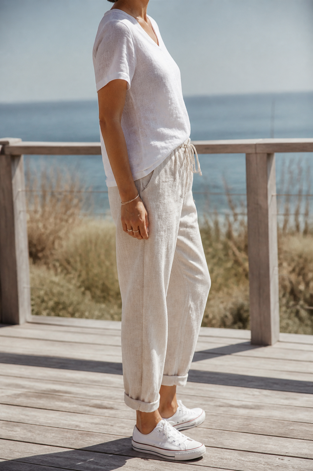Harper Relaxed Straight Pants | Women's Everyday Cotton Trousers