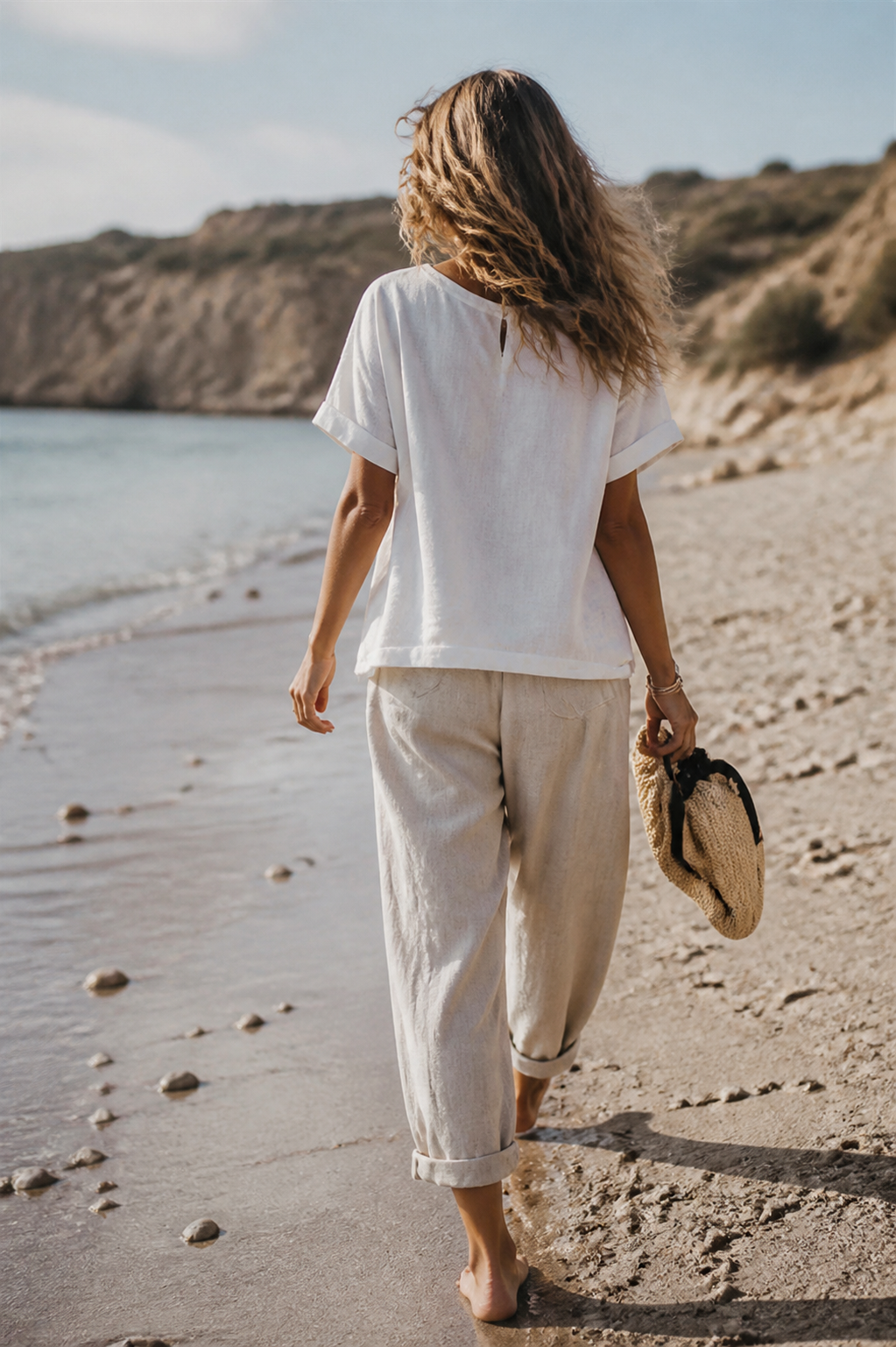 Harper Relaxed Straight Pants | Women's Everyday Cotton Trousers