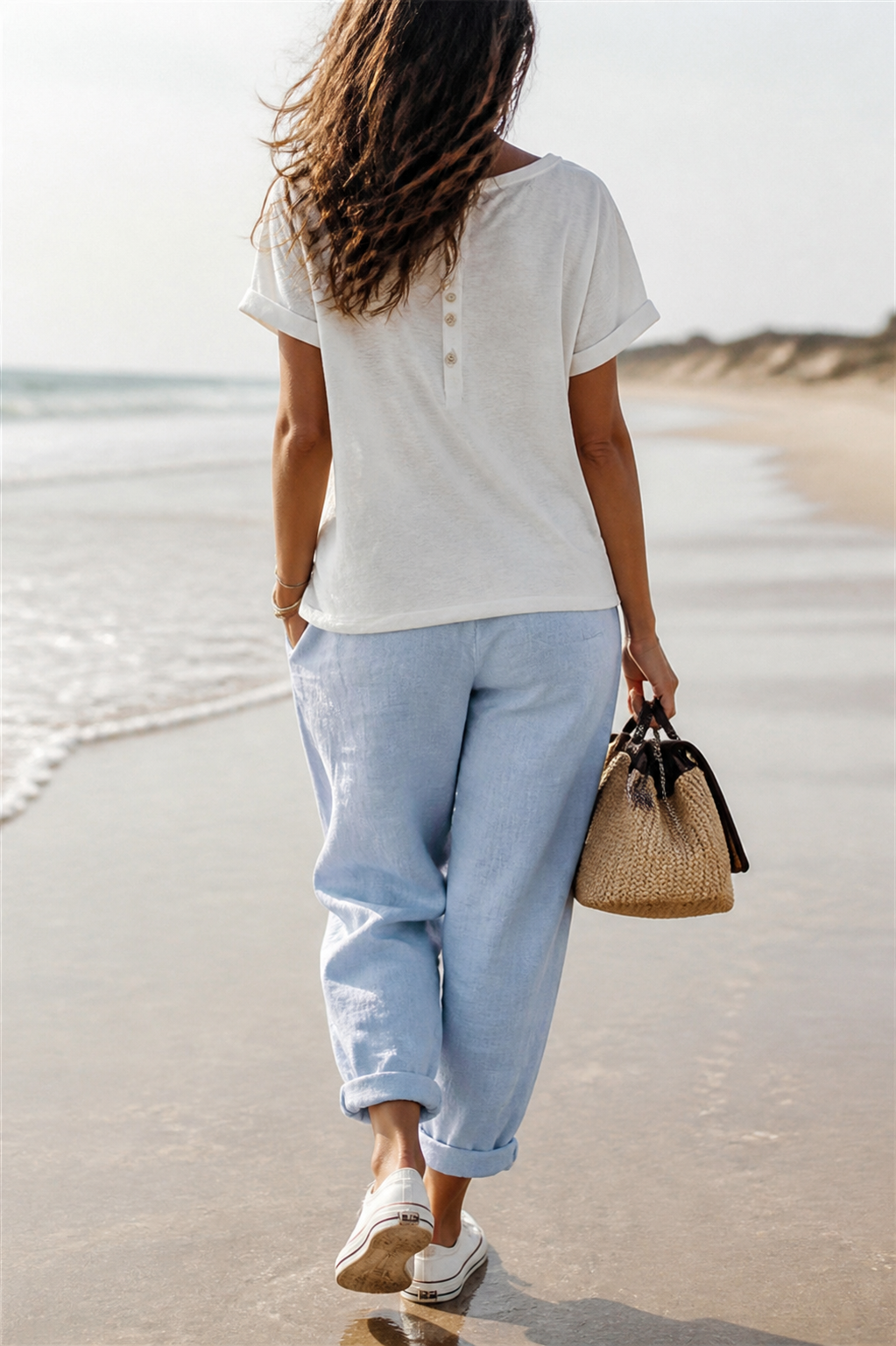 Harper Relaxed Straight Pants | Women's Everyday Cotton Trousers