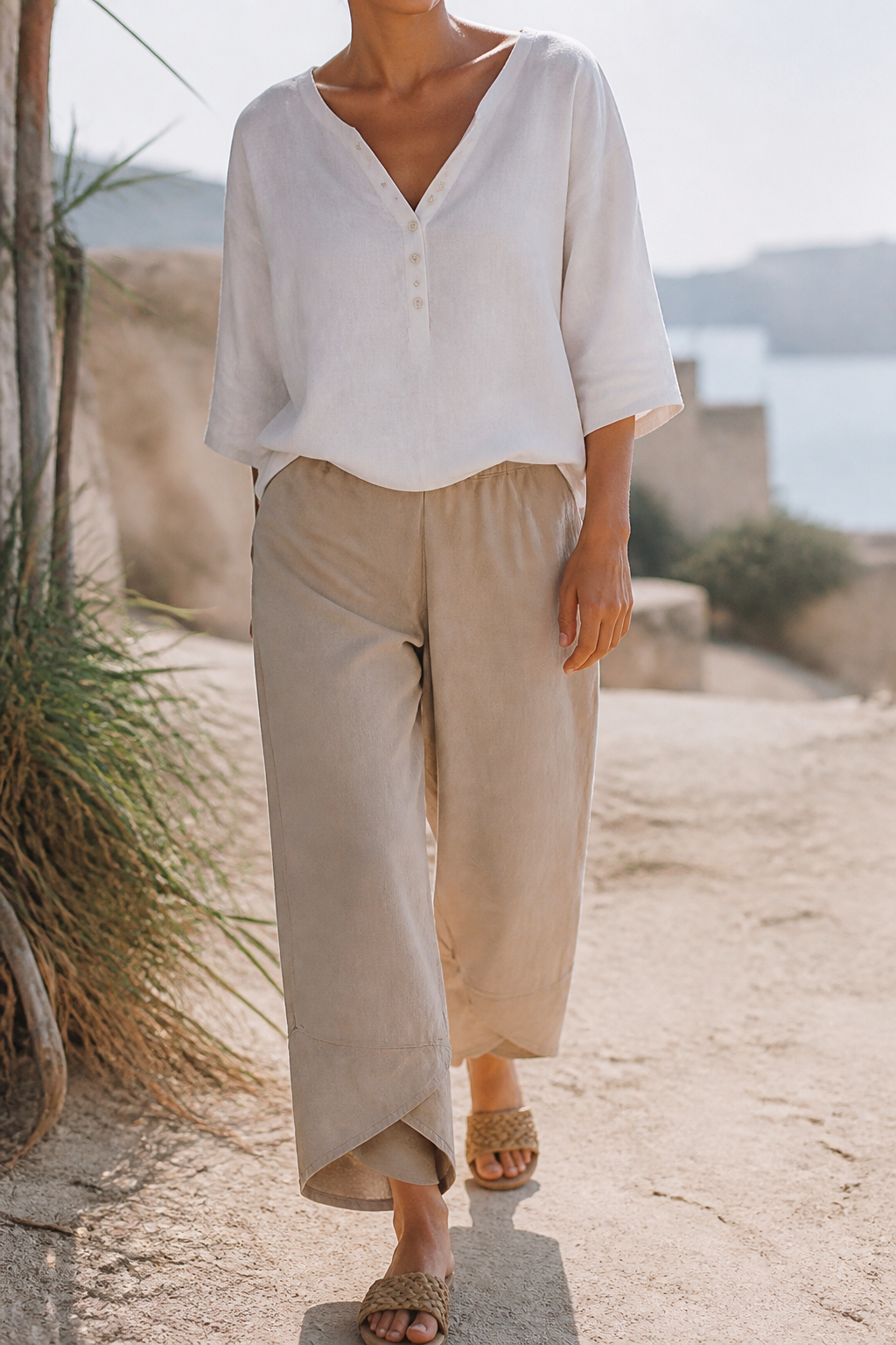 Juno Tapered Trousers | Women's Tailored Relaxed Linen Pants