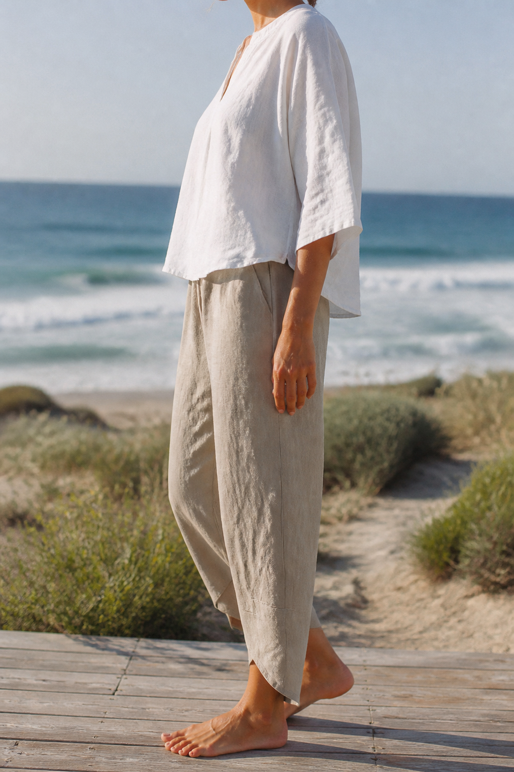 Juno Tapered Trousers | Women's Tailored Relaxed Linen Pants