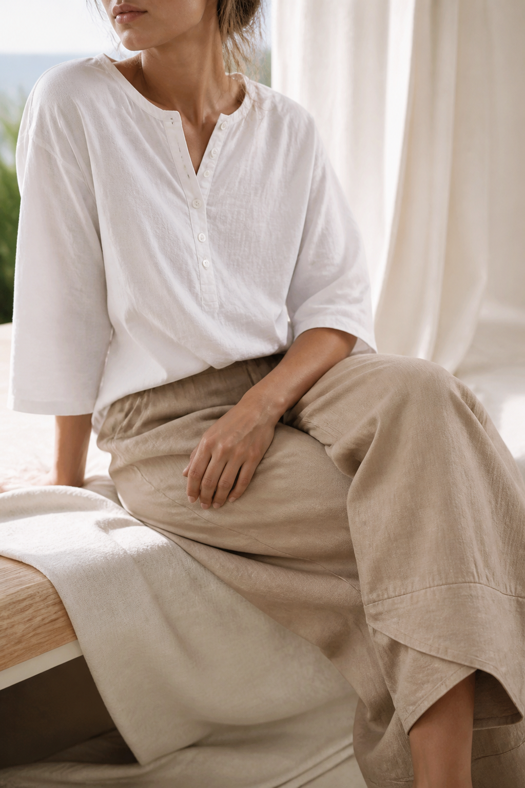 Juno Tapered Trousers | Women's Tailored Relaxed Linen Pants