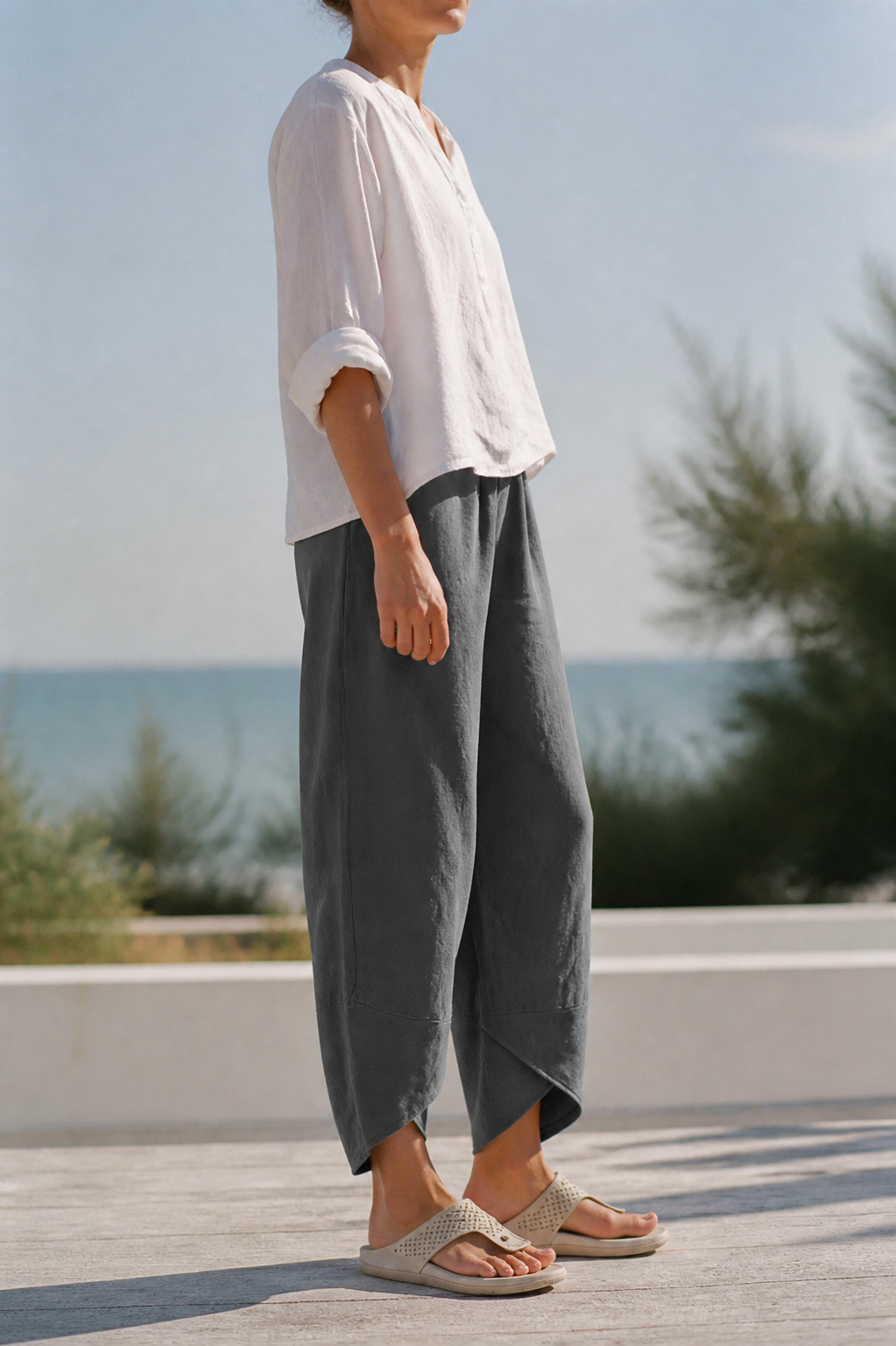 Juno Tapered Trousers | Women's Tailored Relaxed Linen Pants