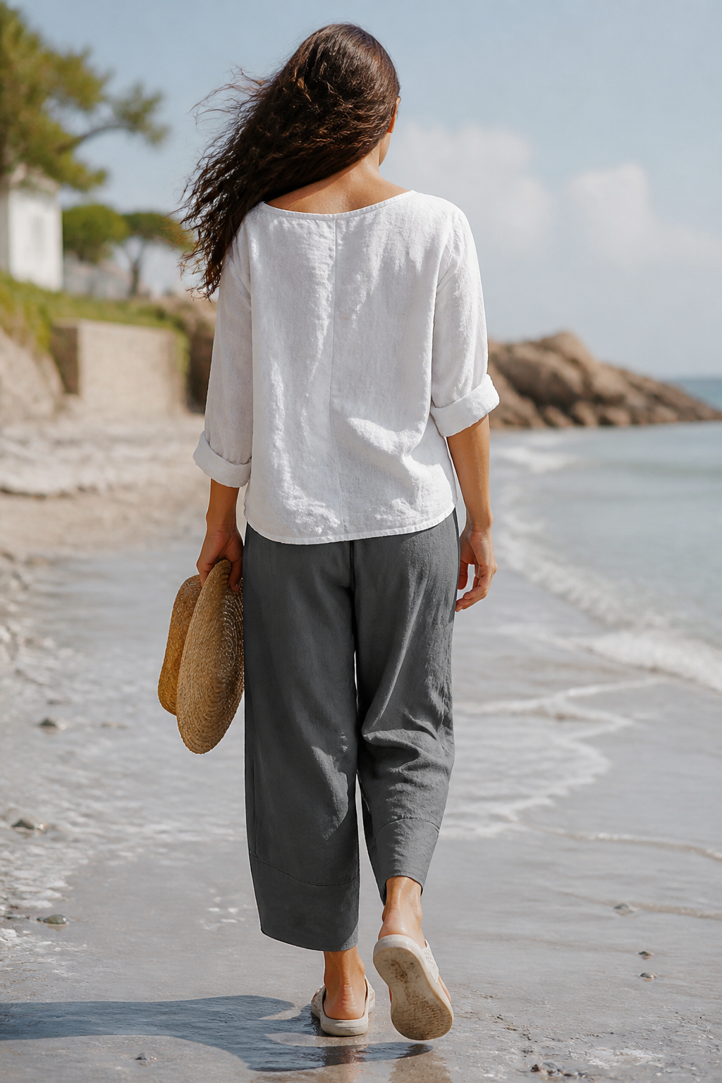 Juno Tapered Trousers | Women's Tailored Relaxed Linen Pants