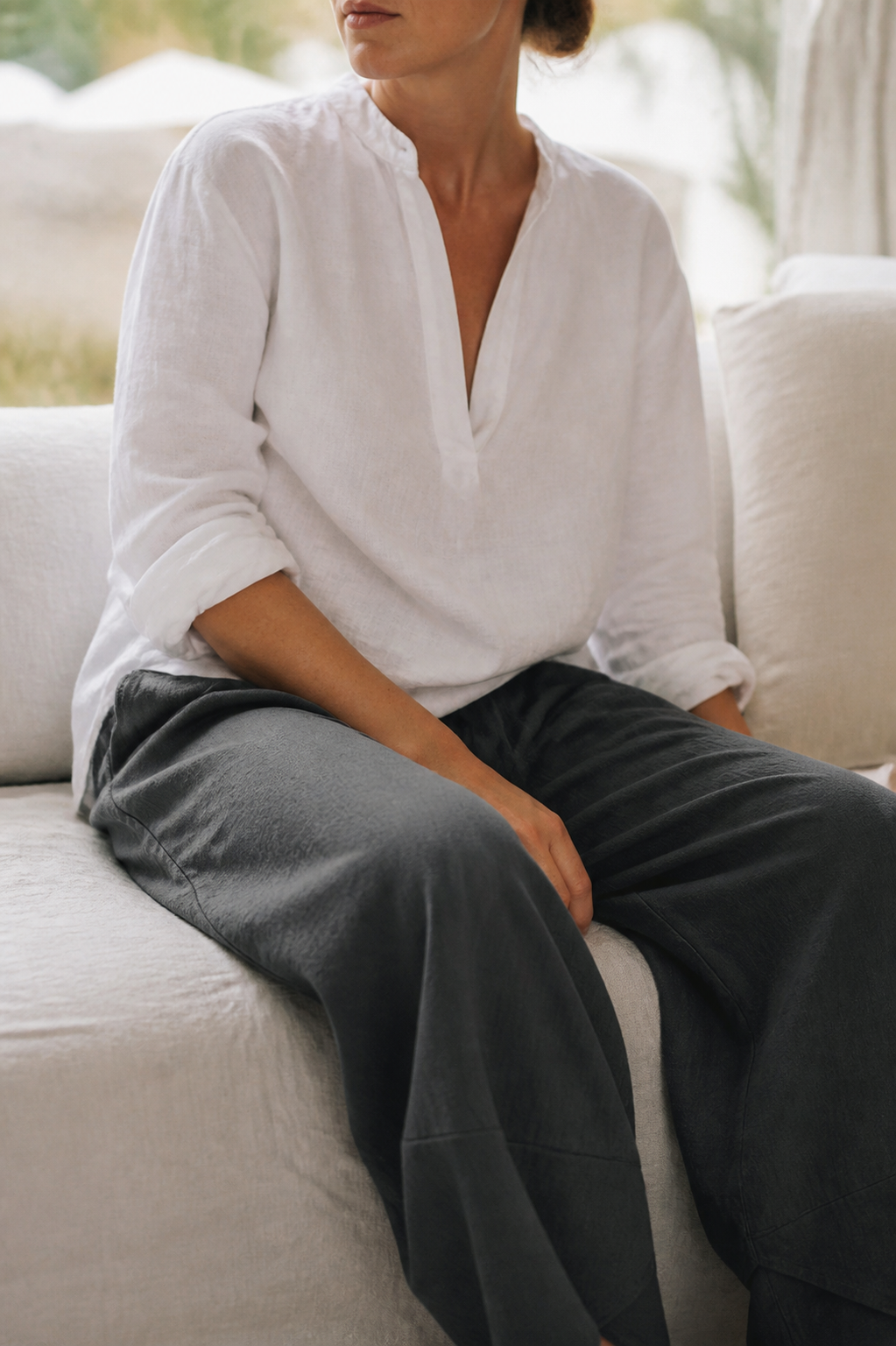 Juno Tapered Trousers | Women's Tailored Relaxed Linen Pants