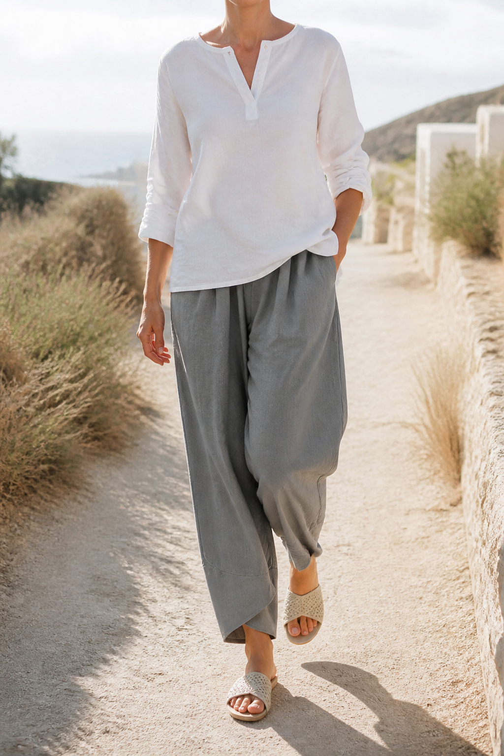 Juno Tapered Trousers | Women's Tailored Relaxed Linen Pants
