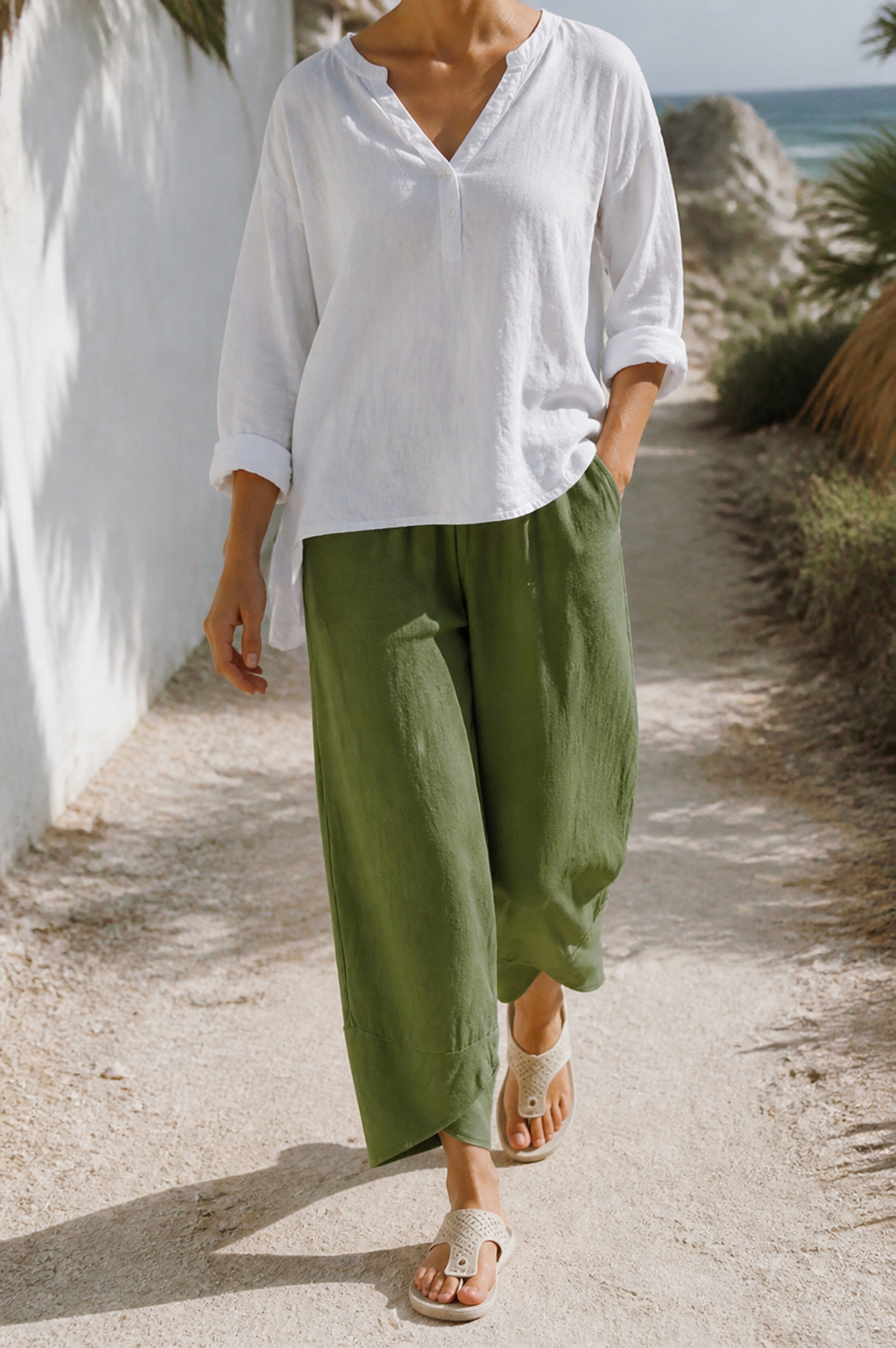Juno Tapered Trousers | Women's Tailored Relaxed Linen Pants