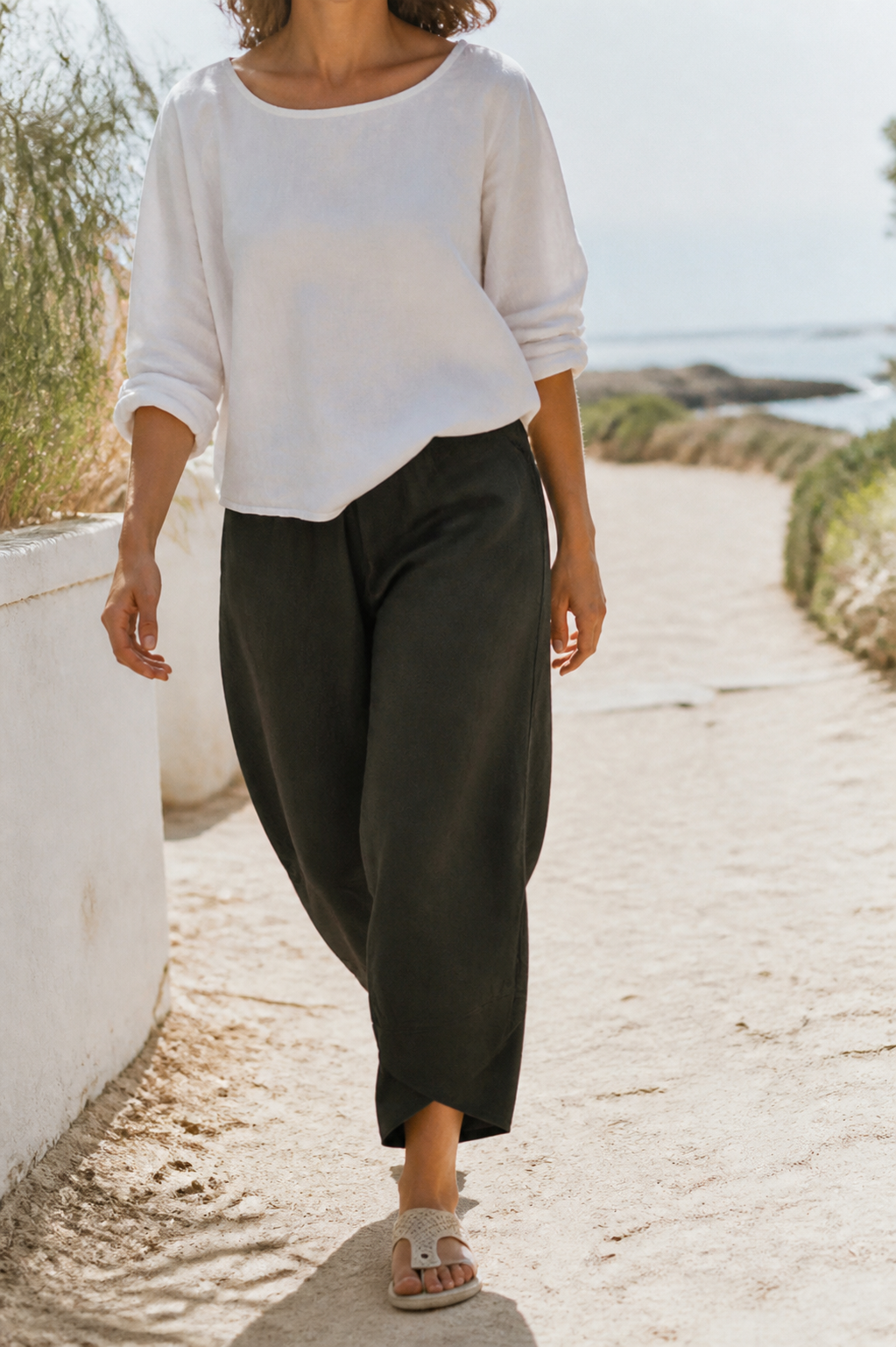 Juno Tapered Trousers | Women's Tailored Relaxed Linen Pants