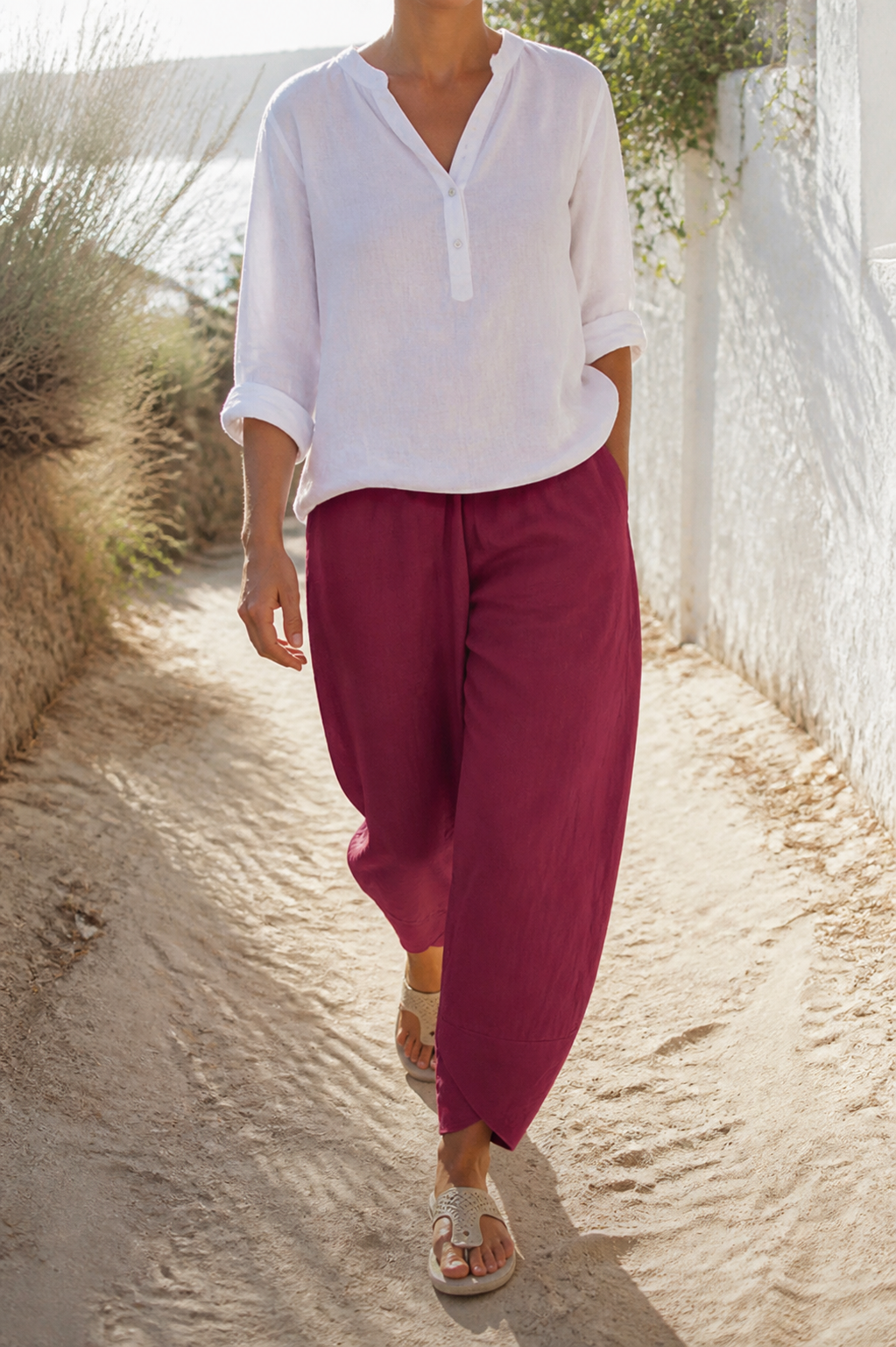 Juno Tapered Trousers | Women's Tailored Relaxed Linen Pants
