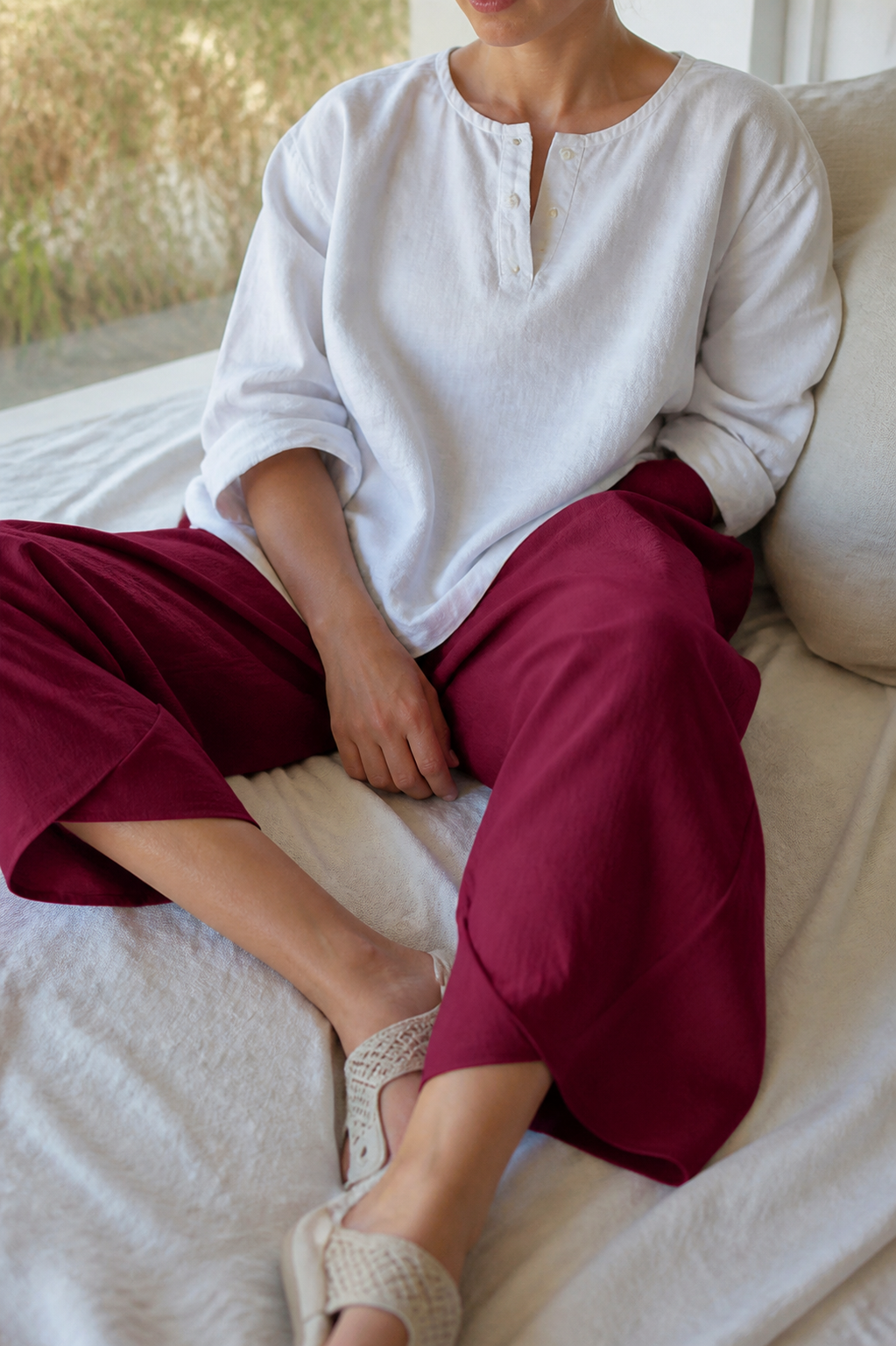 Juno Tapered Trousers | Women's Tailored Relaxed Linen Pants