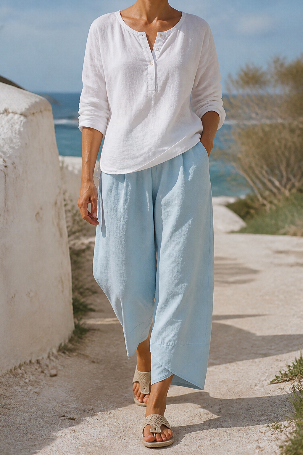 Juno Tapered Trousers | Women's Tailored Relaxed Linen Pants