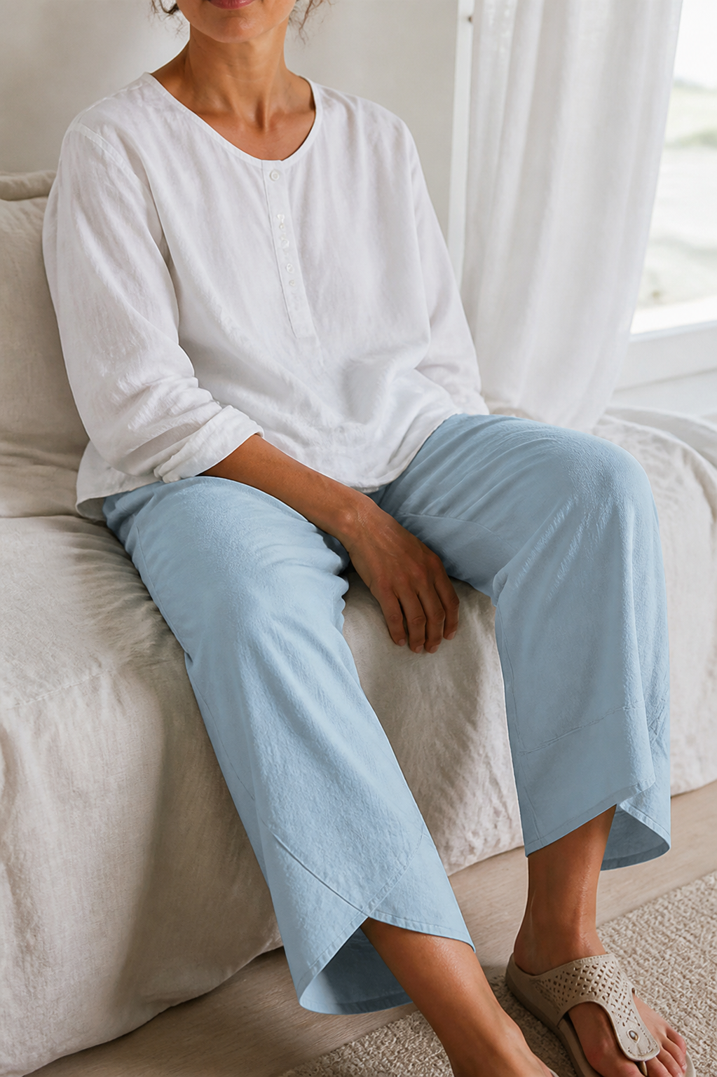 Juno Tapered Trousers | Women's Tailored Relaxed Linen Pants
