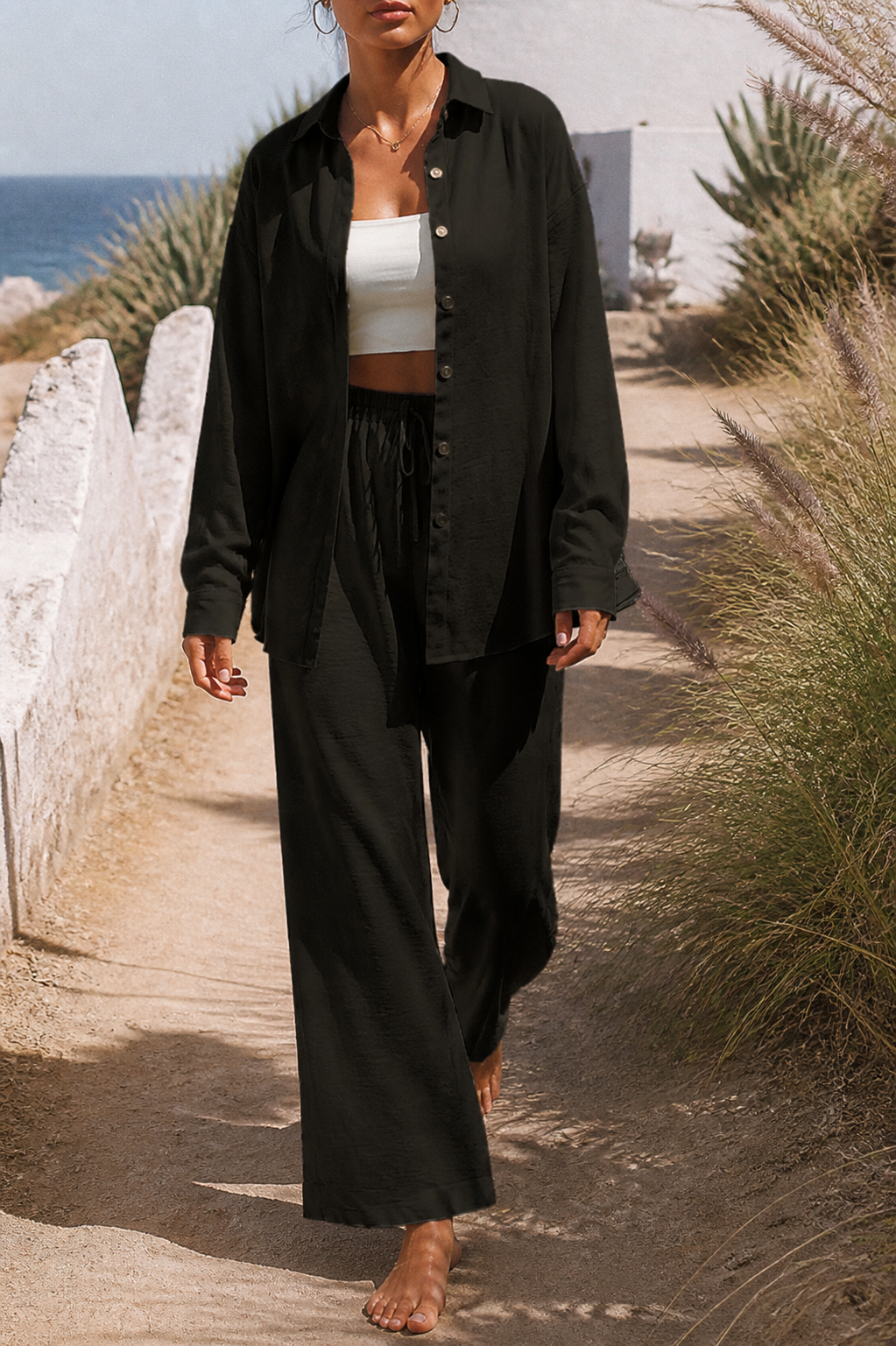 Bianca Two-Piece Set | Women's Matching Top and Trousers
