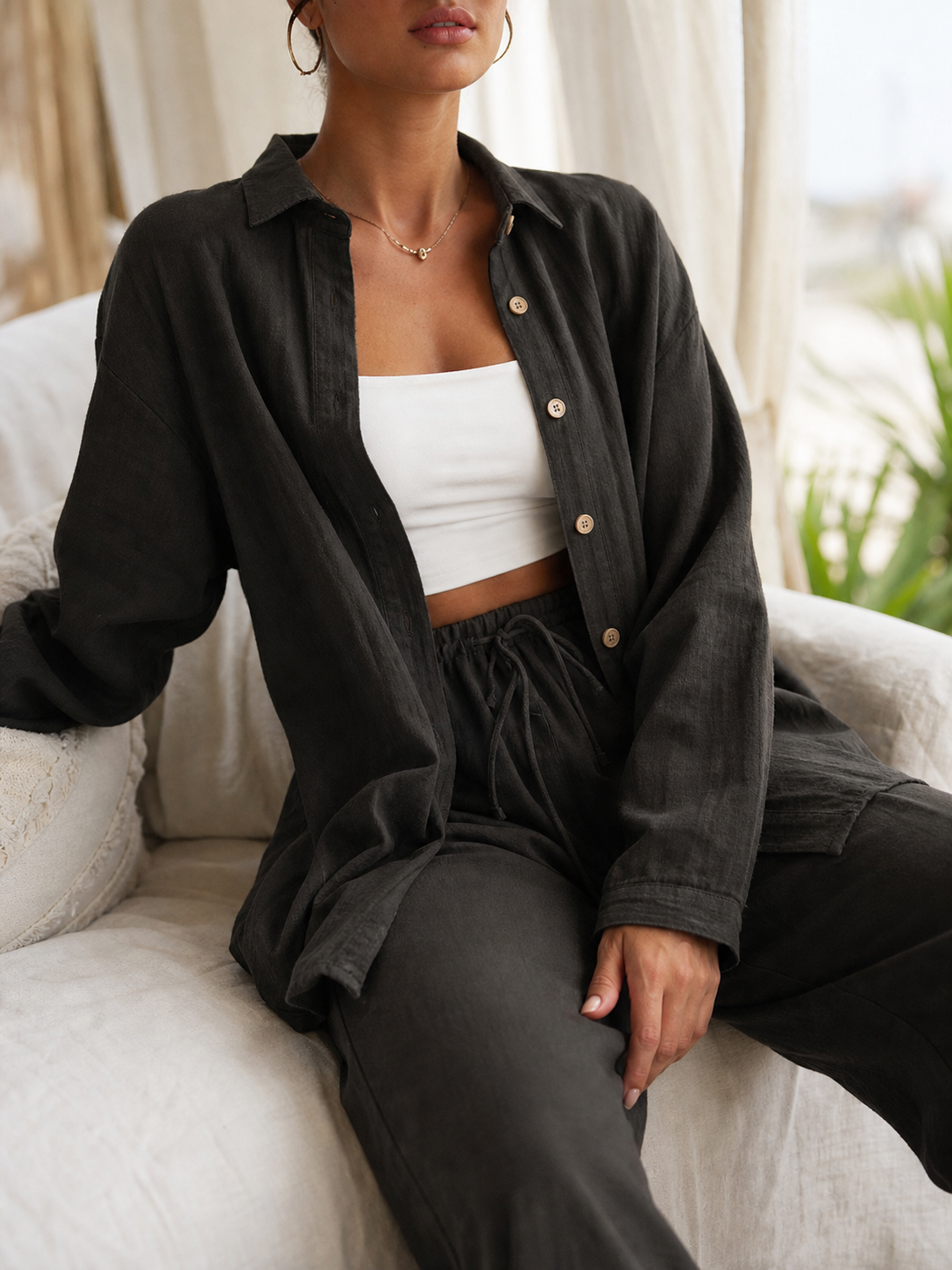 Bianca Two-Piece Set | Women's Matching Top and Trousers