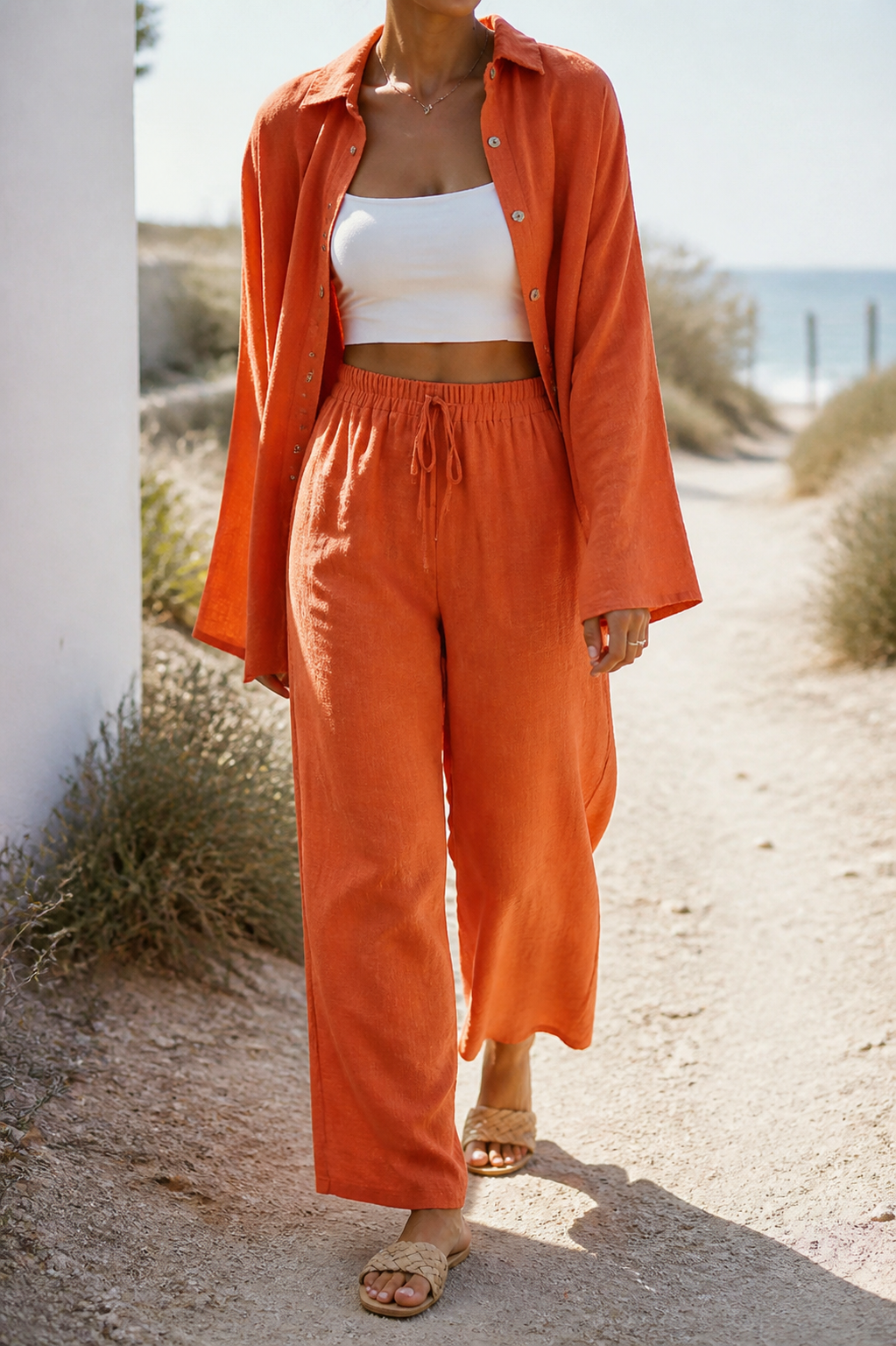 Bianca Two-Piece Set | Women's Matching Top and Trousers