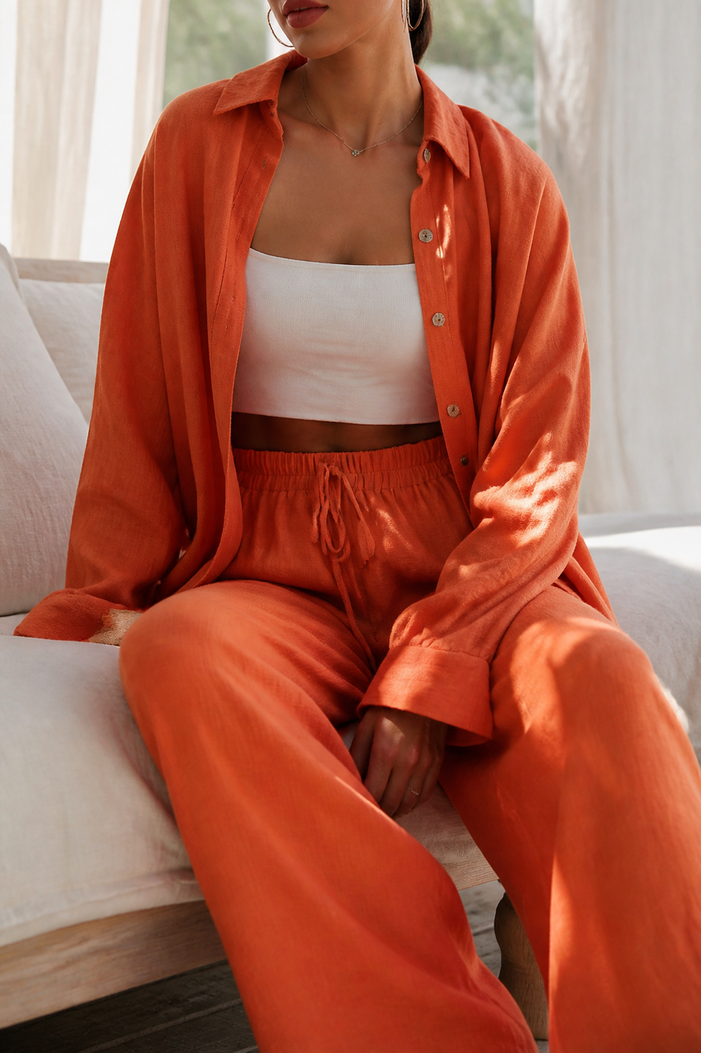 Bianca Two-Piece Set | Women's Matching Top and Trousers