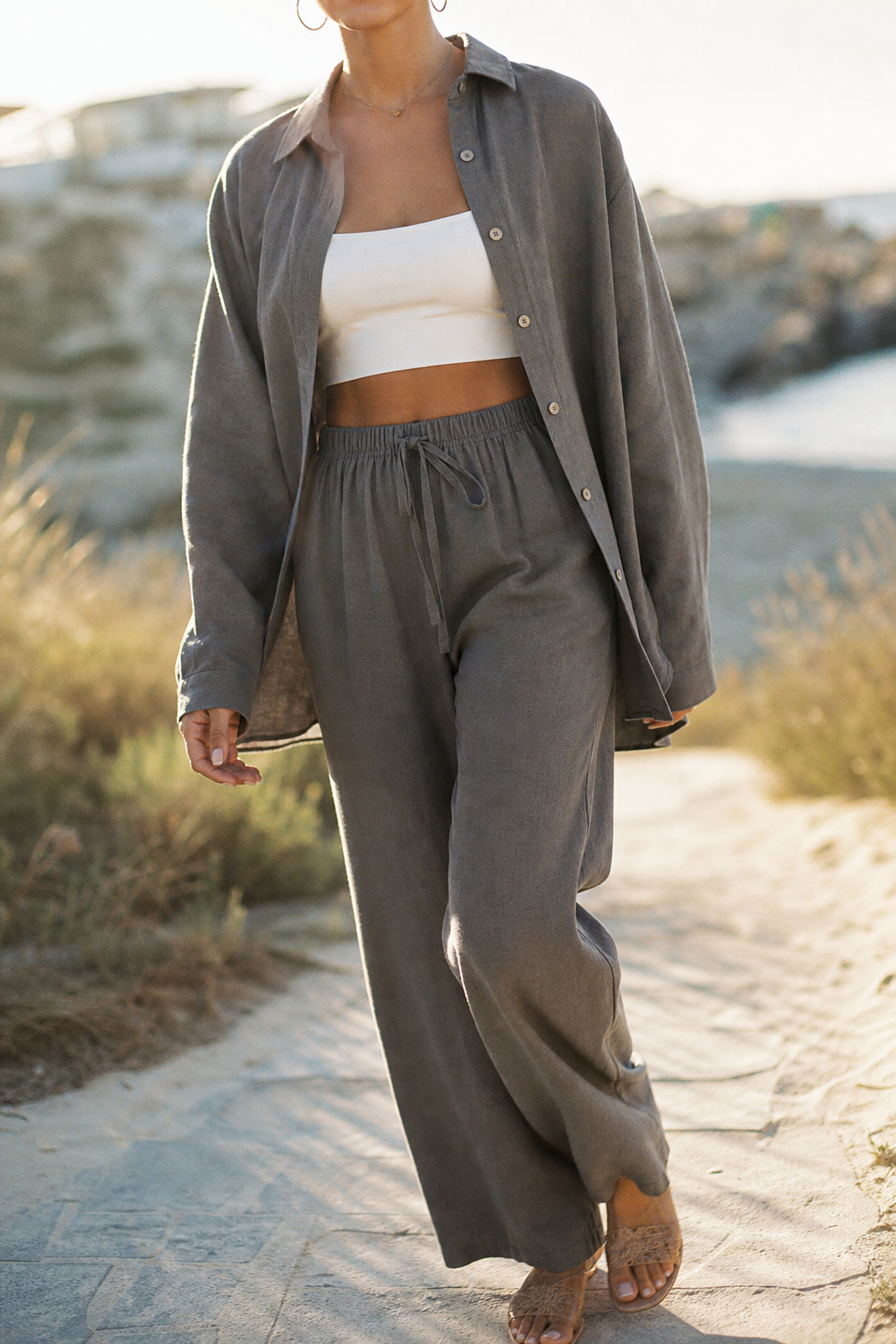 Bianca Two-Piece Set | Women's Matching Top and Trousers
