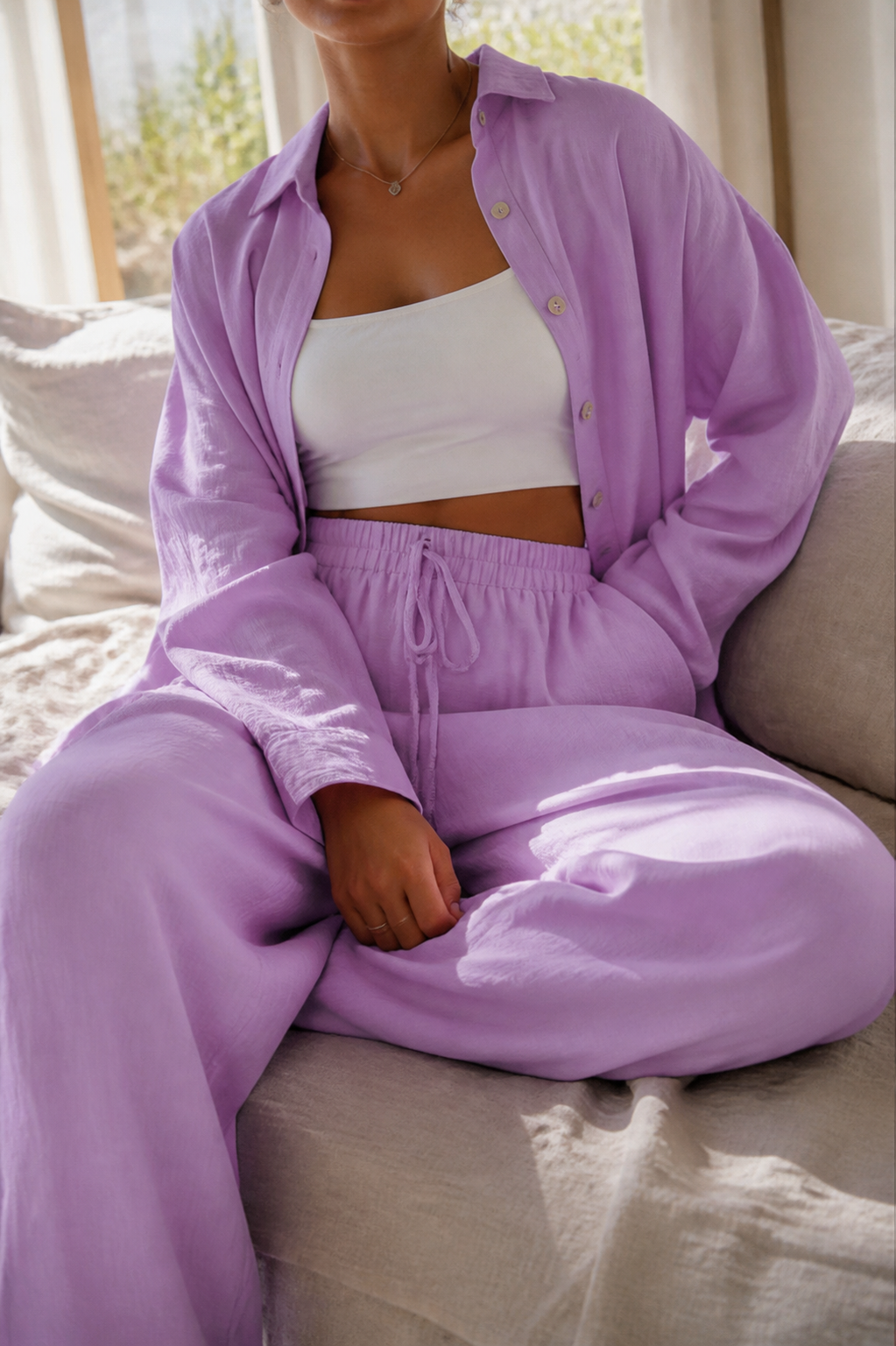Bianca Two-Piece Set | Women's Matching Top and Trousers
