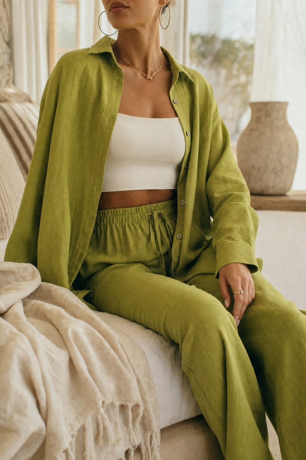 Bianca Two-Piece Set | Women's Matching Top and Trousers