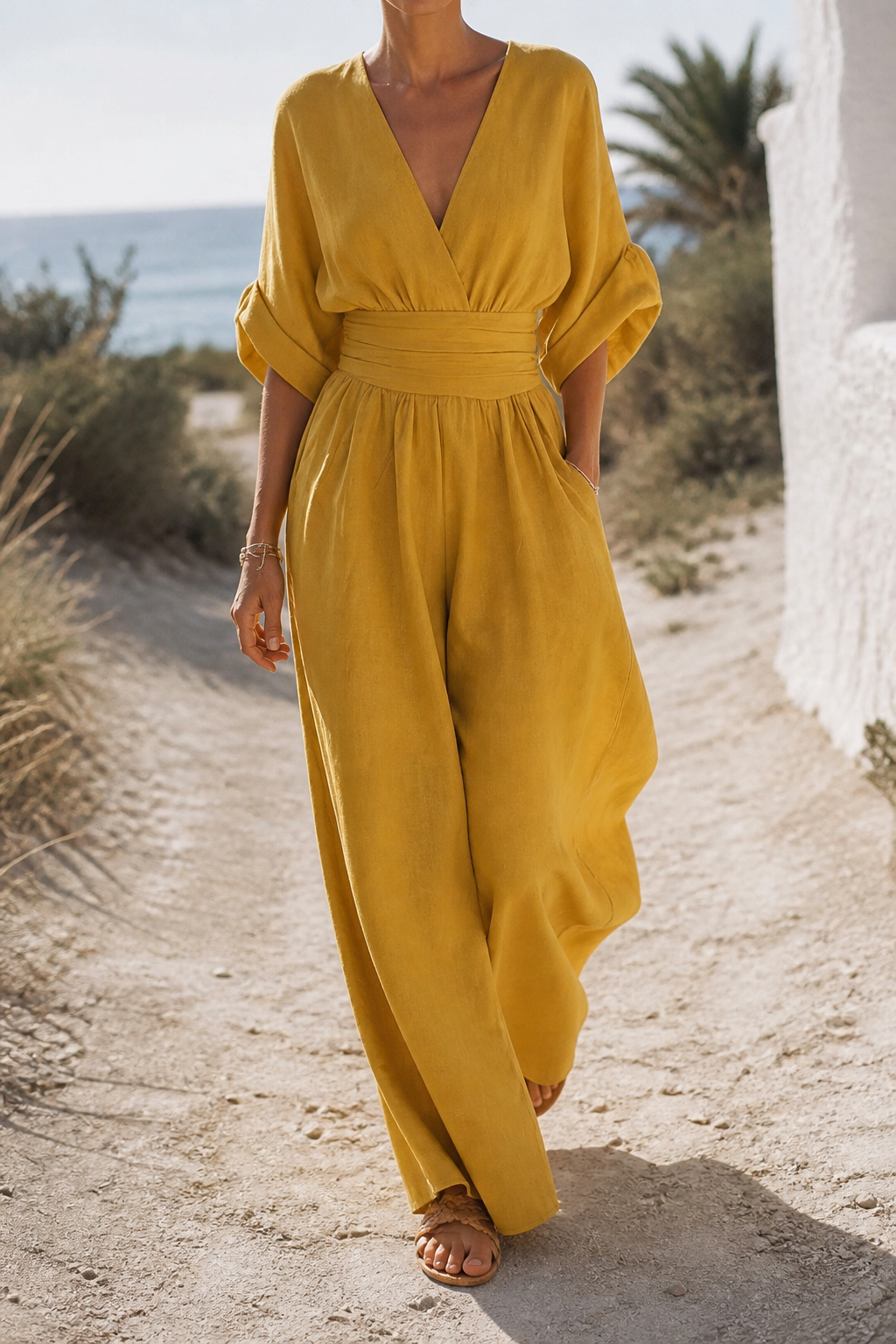Josephine Wrap Jumpsuit | Women's Wide-Leg Occasion One-Piece
