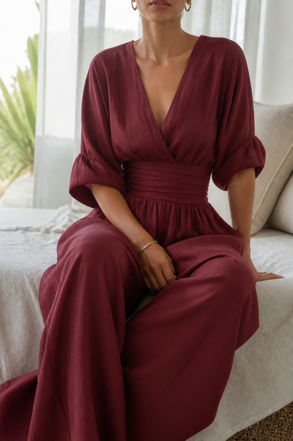 Josephine Wrap Jumpsuit | Women's Wide-Leg Occasion One-Piece