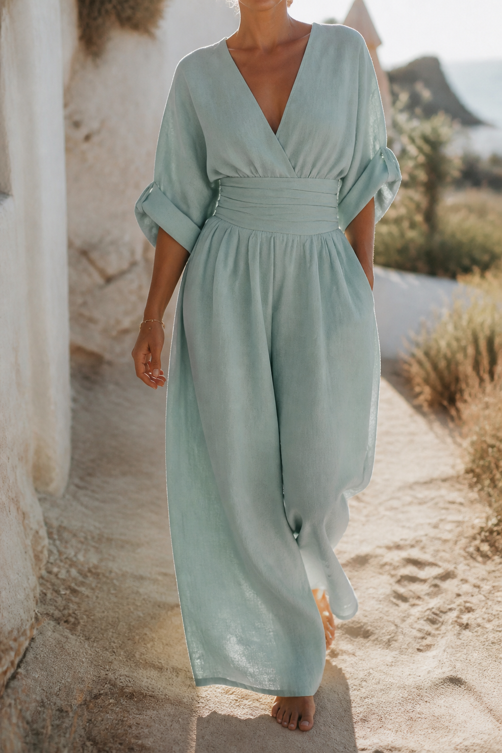 Josephine Wrap Jumpsuit | Women's Wide-Leg Occasion One-Piece