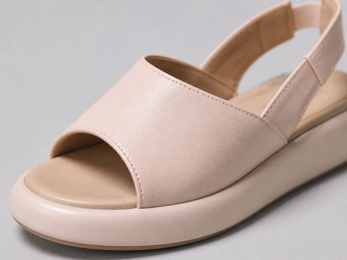Drift Peep-Toe Flatform Slides | Women's Wide-Strap Slip-On Slides