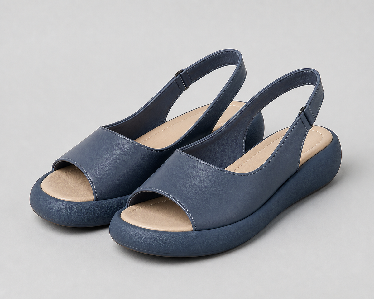 Drift Peep-Toe Flatform Slides | Women's Wide-Strap Slip-On Slides