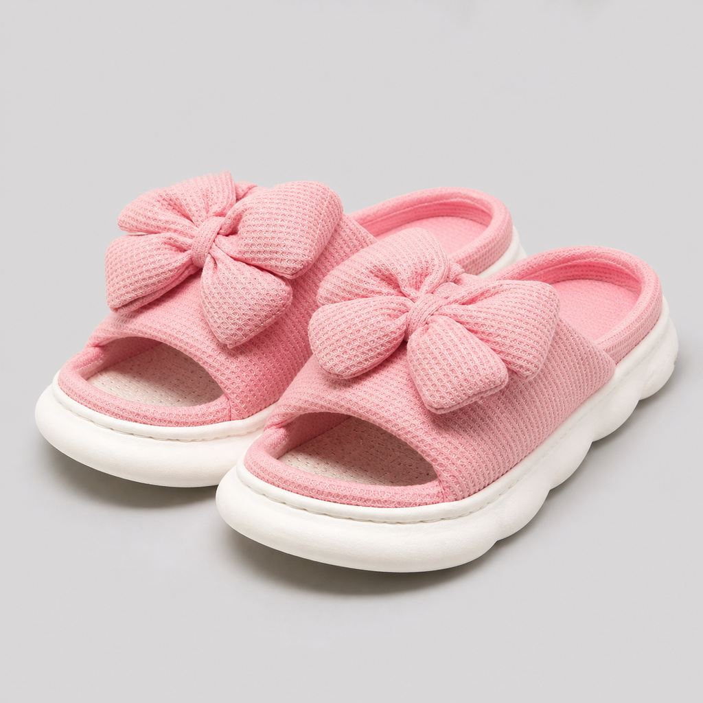 Lilo Bow Platform Slides | Women's Slip-On Summer Slides