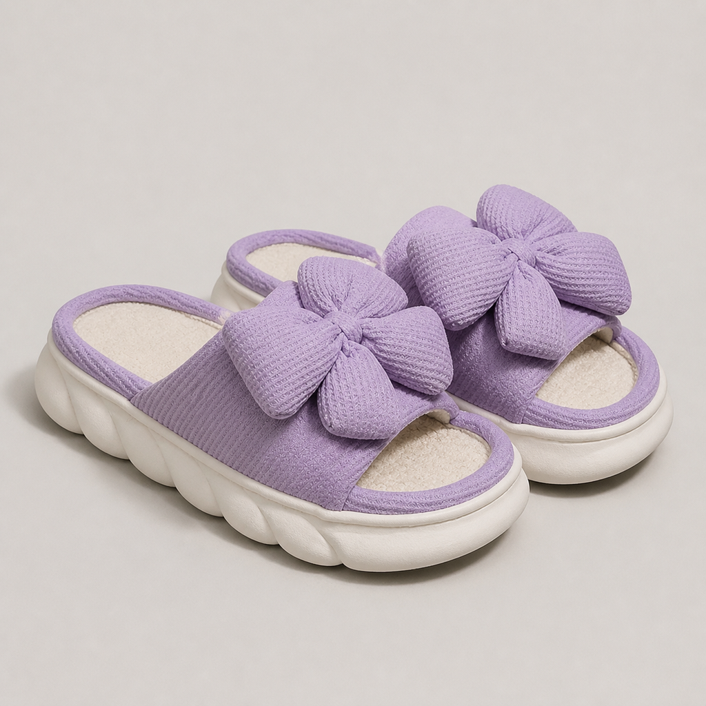 Lilo Bow Platform Slides | Women's Slip-On Summer Slides
