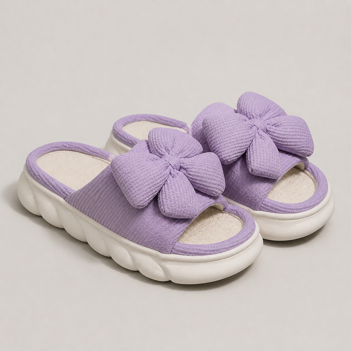 Lilo Bow Platform Slides | Women's Slip-On Summer Slides