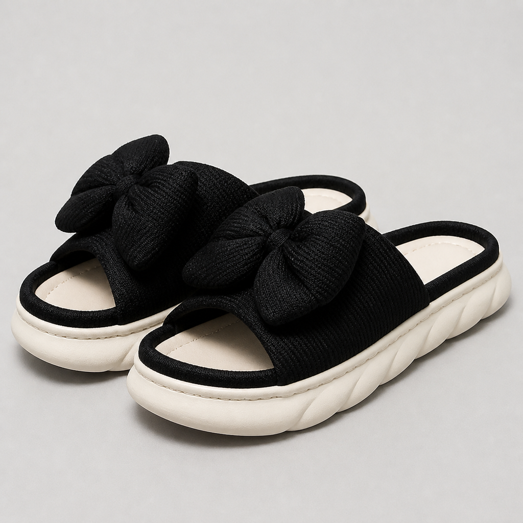 Lilo Bow Platform Slides | Women's Slip-On Summer Slides
