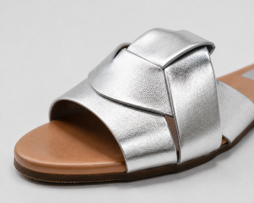 Siena Cross-Band Flat Slides | Women's Slip-On Summer Slides