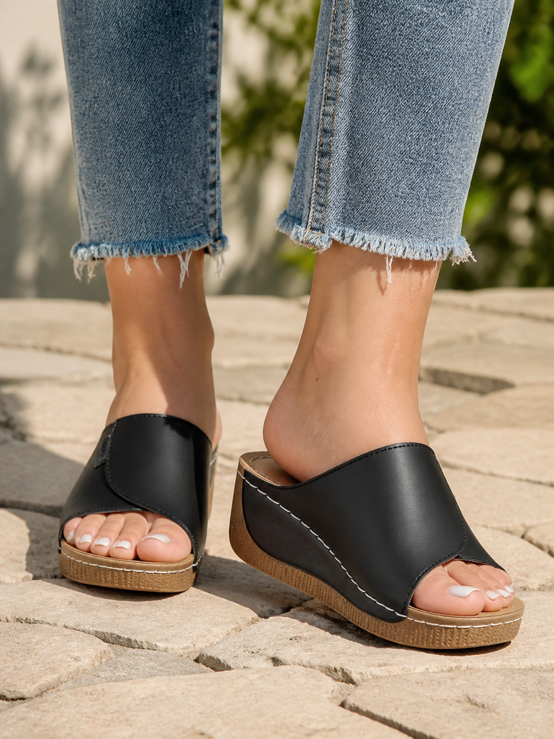 Ayla Platform Slides | Women's Slip-On Summer Slides