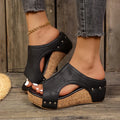 Quinley Cork Wedge Sandals | Women's Cut-Out Platform Slides