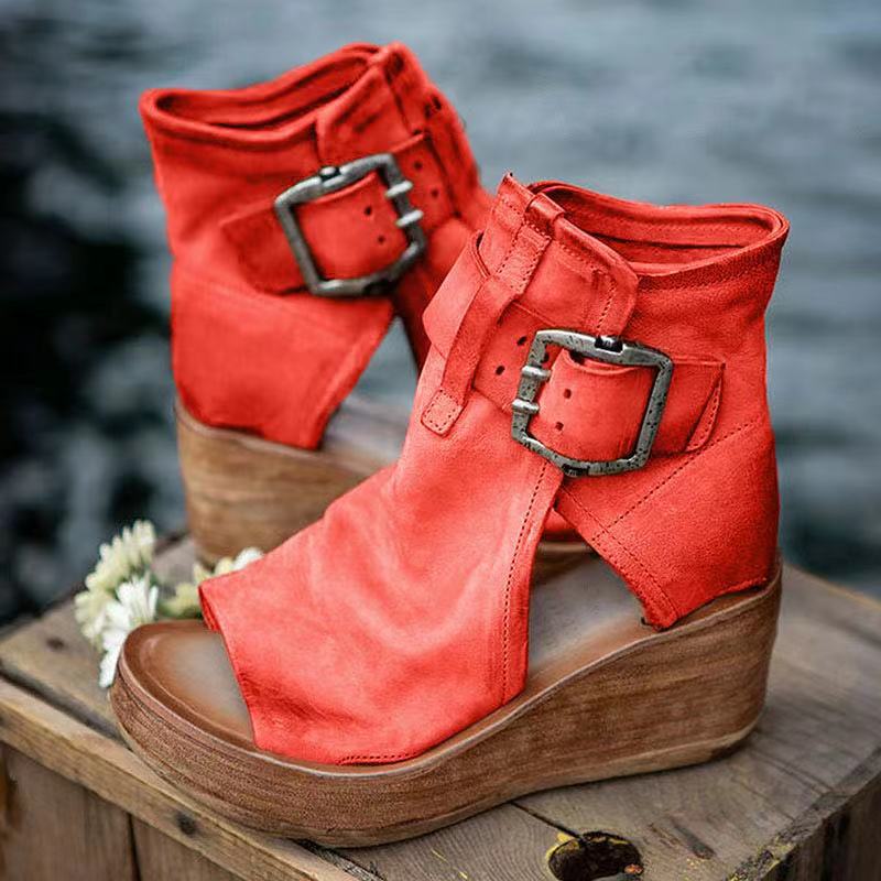 Rosamund Ankle-Strap Wedge Sandals | Women's High Platform Sandals