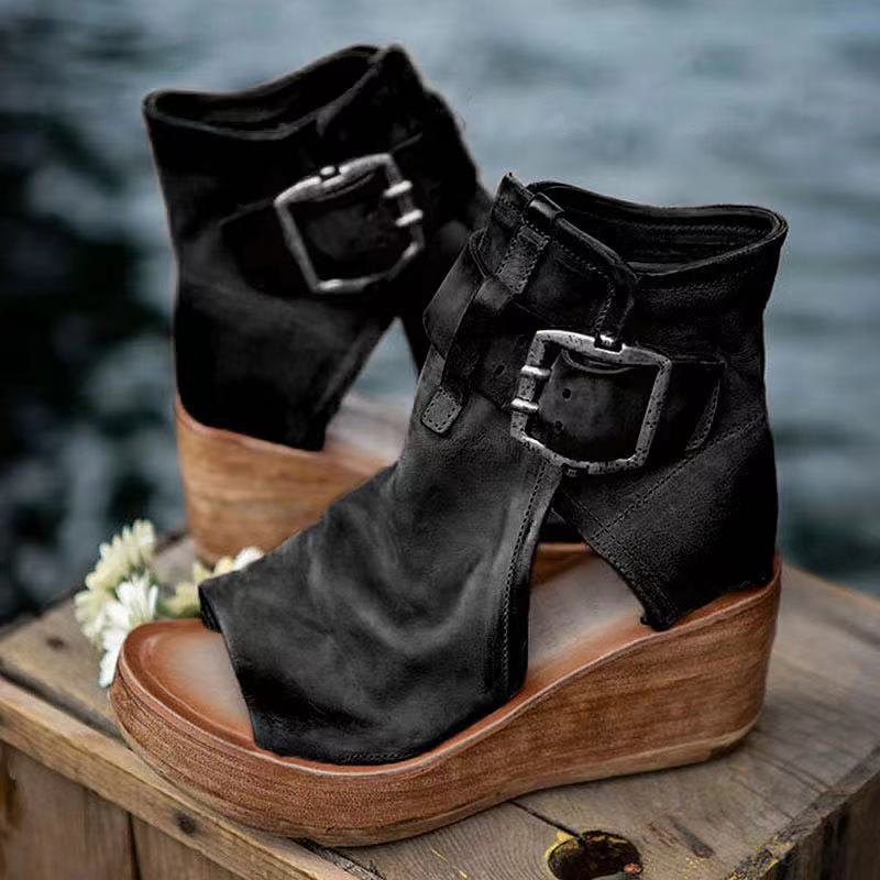 Rosamund Ankle-Strap Wedge Sandals | Women's High Platform Sandals