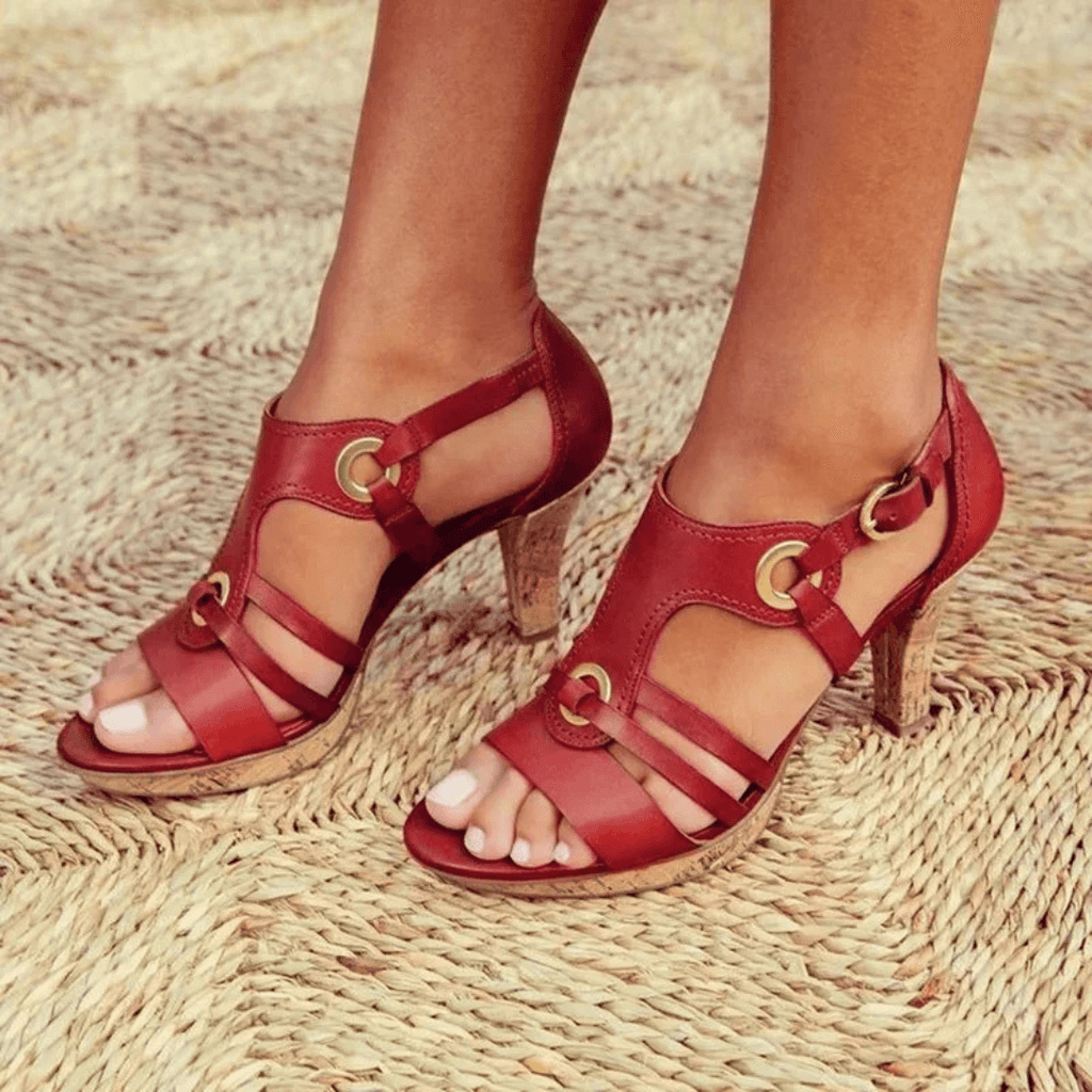 Bella Strappy Heeled Sandals | Women's Buckle Summer Sandals