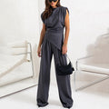 Khloe Two-Piece Set | Women's Elegant Wide-Leg Co-Ord