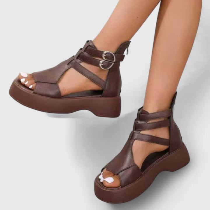 Zena Gladiator Platform Sandals | Women's Multi-Strap Sandals