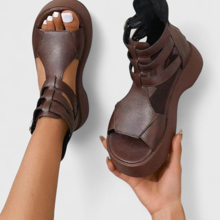 Zena Gladiator Platform Sandals | Women's Multi-Strap Sandals